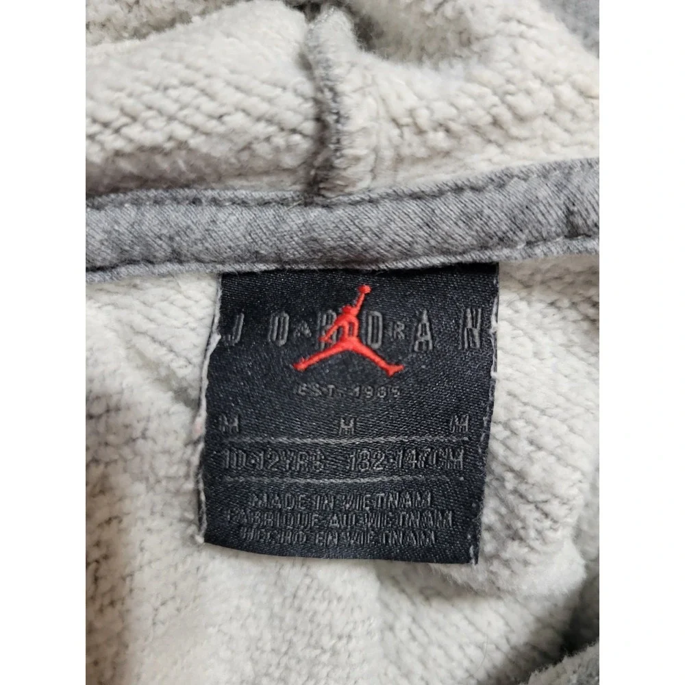 Nike Air Jordan Hoodie Sweatshirt Kids Size Medium Gray